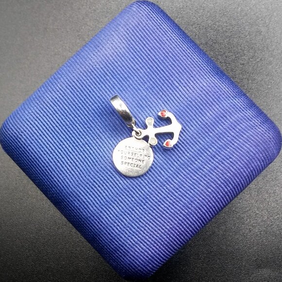 Pandora ALE 925 SS Double Dangle Charm Anchor Yourself to Someone Special - Picture 5 of 9